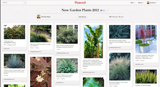 Pnterest: New Plants 2012
